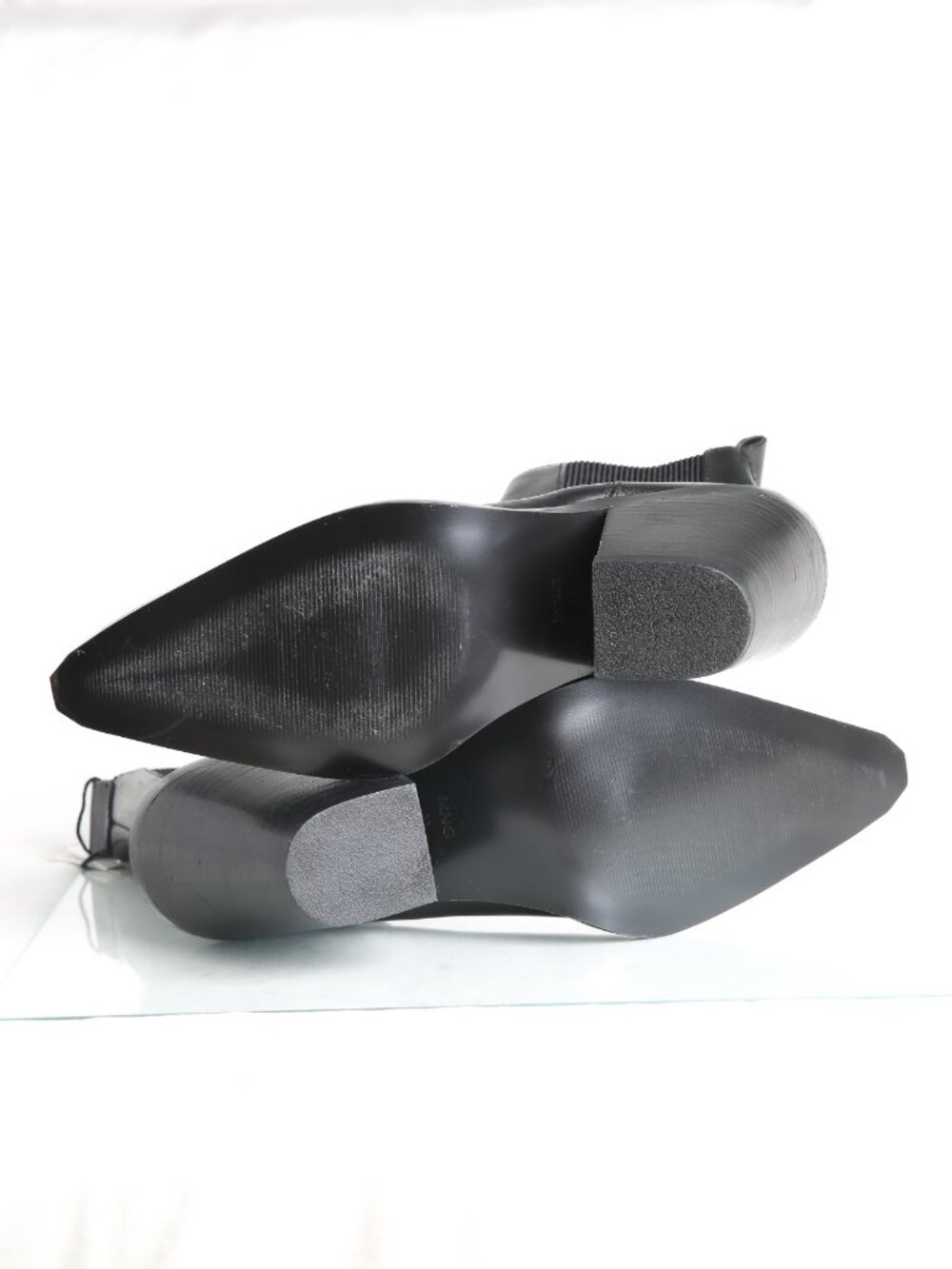 MANGO Tex 100% Leather Block Heel Western Boots - Picture 9 of 14